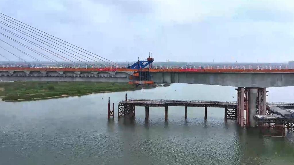昌九高鐵跨贛江主橋全部合龍