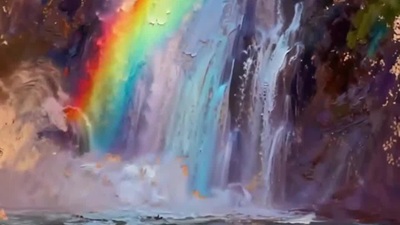 100首古诗词里的大美江西｜一幅雄奇绚丽的庐山瀑布远景图